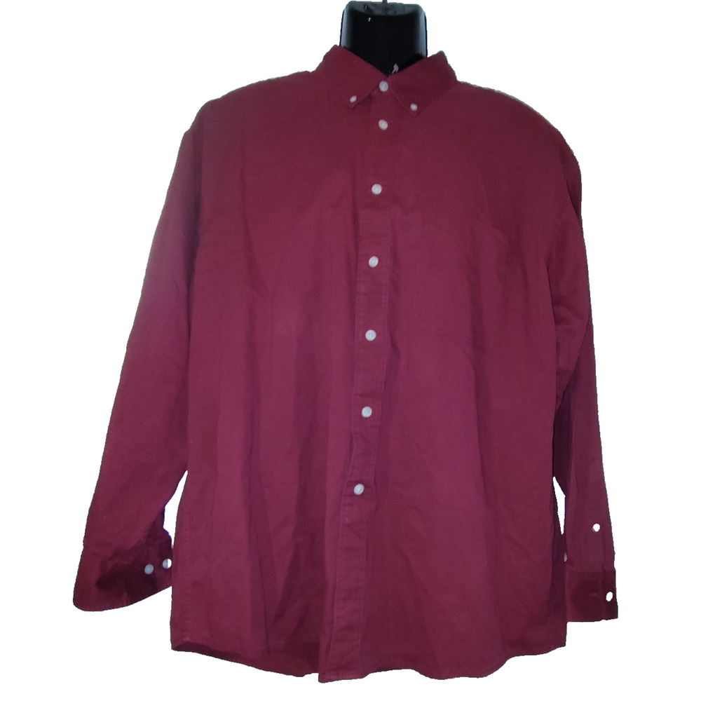 Stoneray Bat Twill Men’s Red Long Sleeve Shirt Size XL BG16